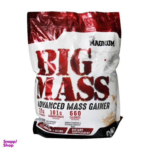 پودر گینر بیگ مس مگنوم با طعم کوکی کرم وزن 6804 گرم