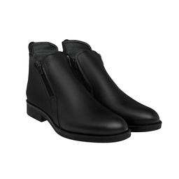 نیم بوت مردانه نوین چرم مدل ویستا دوزیپ Fr- MS1991 رنگ مشکی