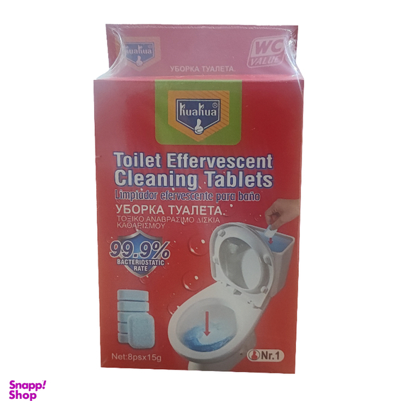 قرص جرمگیر توالت فرنگی کواکوا مدل TOILET Effervescent بسته 8 عددی