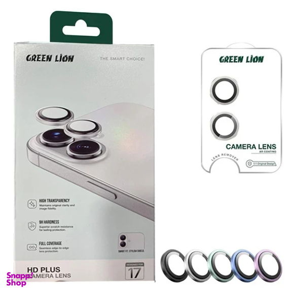 محافظ لنز دوربین گوشی موبایل گرین لاین مدل HD Plus Camera Lens مناسب اپل iPhone 17