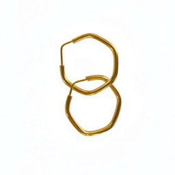 گوشواره طلا 18 عیار زنانه مدل شش ضلعی کد 1170