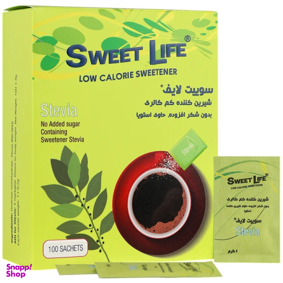شیرین کننده کم کالری سوییت لایف بسته بسته 100 عددی