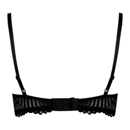 ست شورت و سوتین زنانه میسا مدل فنردار گیپوری کد 4735-6115 رنگ مشکی