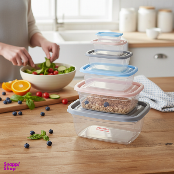 ظروف نگهدارنده نورینو مدل سپیدار مجموعه 6 عددی