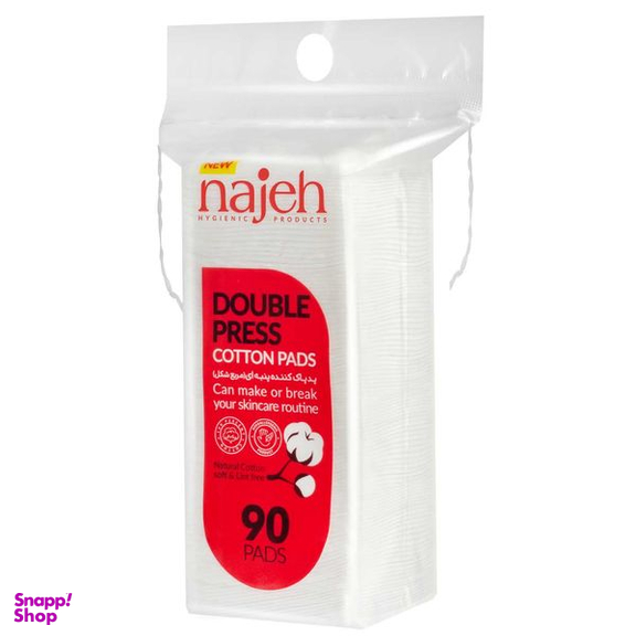 پد پاک کننده آرایش صورت ناژه مدل Double Press بسته 90 عددی