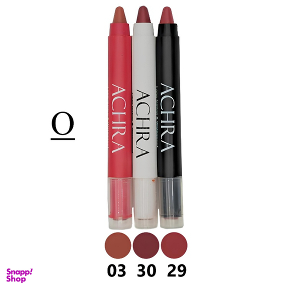 رژ لب جامد جامد مخملی آچرا مدل O مجموعه 3 عددی