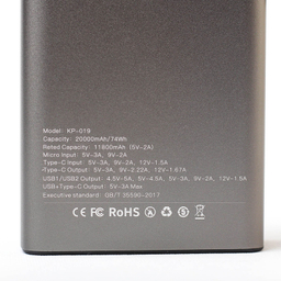 پاوربانک کلومن مدل KP-019 ظرفیت 20000 میلی آمپر ساعت به همراه کابل MICROUSB / USB-C/ لایتنینگ