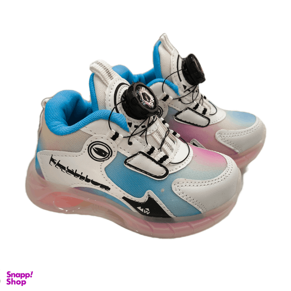 کتانی راحتی مدل فشن پیچی کد 123 رنگ آبی صورتی