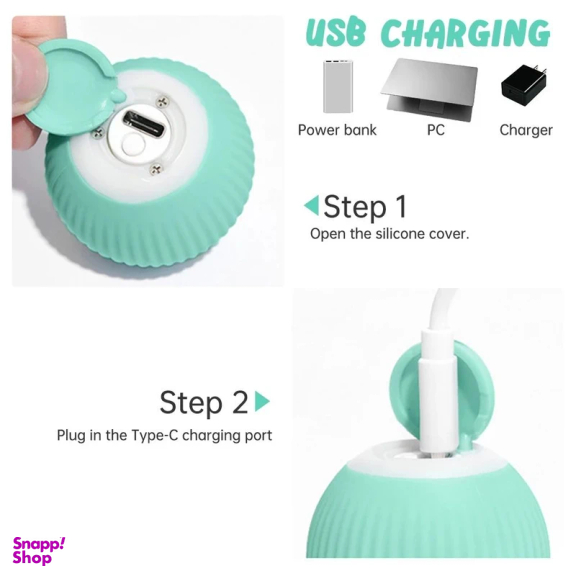 اسباب بازی شارژی سگ و گربه مدل توپ غلطان اتوماتیک