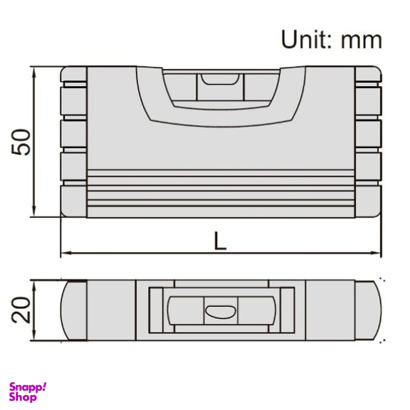 تراز مغناطیسی حباب دار اینسایز مدل 100-4912