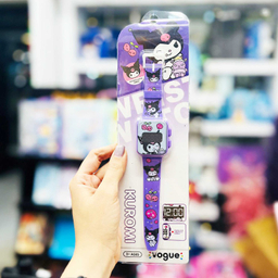 ساعت مچی دیجیتال دخترانه مدل کرومی عروسکی به همراه آویز