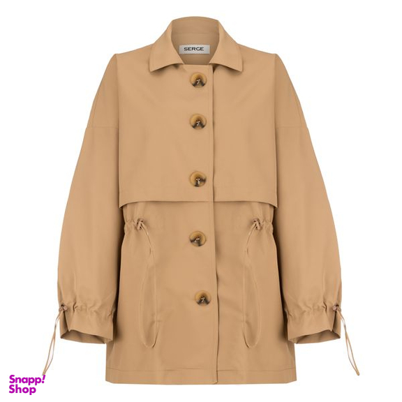 بارانی زنانه سرژه مدل 228139 رنگ شتری