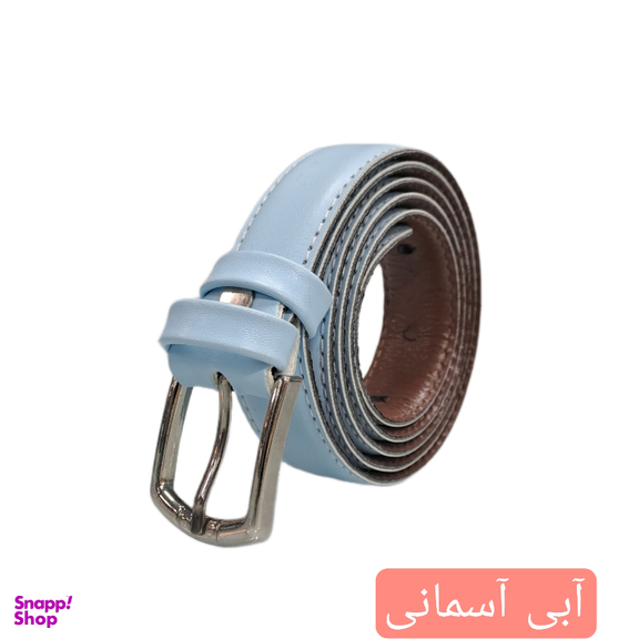 کمربند زنانه سگگ میخی کد 011 رنگ آبی آسمانی