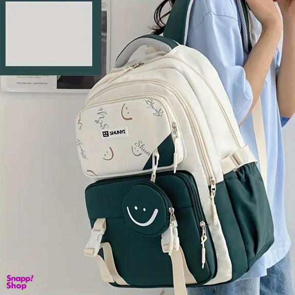 کوله پشتی مدرسه مدل فانتزی جیب ایموجی کد 8809