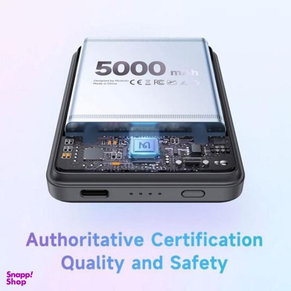 پاوربانک مغناطیسی 20 وات مک دودو مدل Metal Ultra-Thin ظرفیت 5000 میلی آمپر