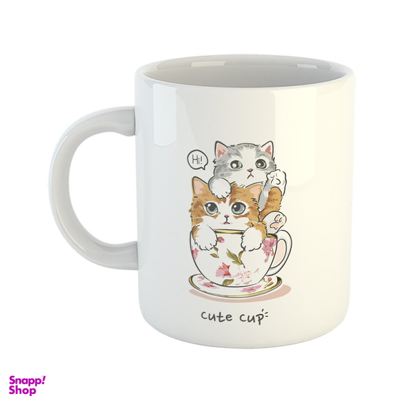 ماگ طرح گربه های کیوت در فنجان قهوه