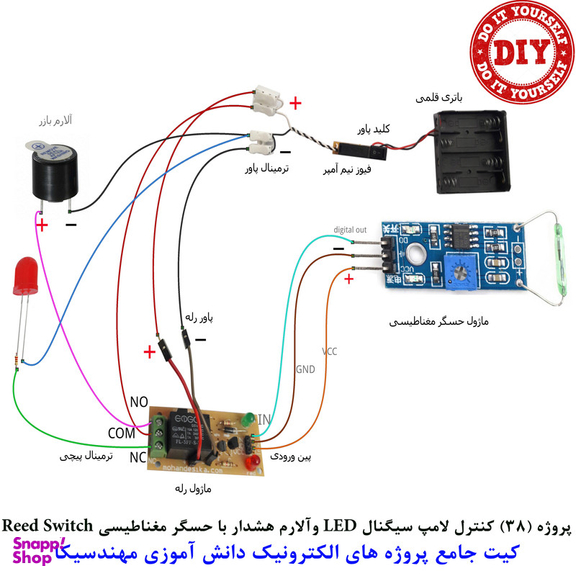 کیت آموزش الکترونیک مهندسیکا مدل 55 پروژه جامع دانش آموزی DIY+55