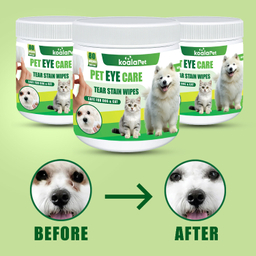 ستمال مرطوب سگ و گربه مخصوص اطراف چشم کوالاپت مدل Eye Wipes01 بسته 80 عددی