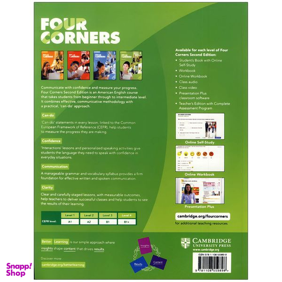 کتاب four corners 4 2nd اثر Jack C. Richards and David Bohlke انتشارات کمبریج