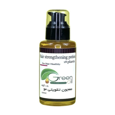 روغن مو گرین اویل مدل معجون تقویتی مو 18 گیاه حجم 60 میلی لیتر