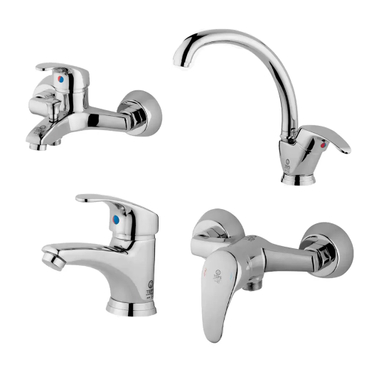 ست شیرآلات کروم تپس مدل گلدیس