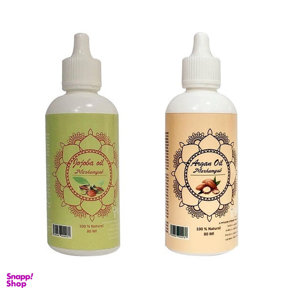 روغن تقویت کننده ناخن مرهم یاب مدل آرگان و جوجوبا حجم 80 میلی لیتر مجموعه 2 عددی