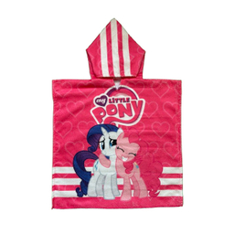 حوله پالتویی کودک مدل پانچو طرح My Little Pony سایز 82×72 سانتی متر