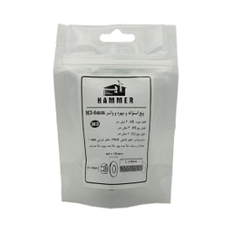 پیچ و مهره و واشر هامر مدل استوانه کد M3-6mm بسته 75 عددی