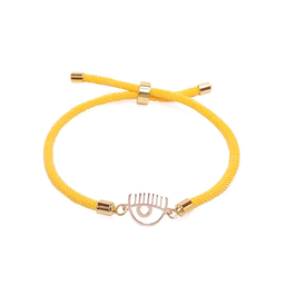 دستبند طلا 18 عیار دخترانه وی وی گلد گالری مدل چشم کد YS2211