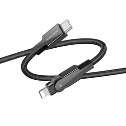 کابل دیتا 27 وات Type-C به Lightning بروفون مدل BU41 طول 1.2 متر