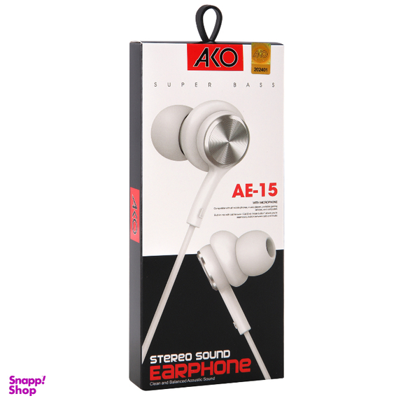 هندزفری باسیم آکو مدل AE15 طول 1.2 متر