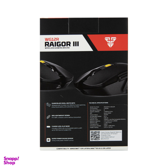 ماوس گیمینگ بی سیم فنتک مدل RAIGOR III WG12R