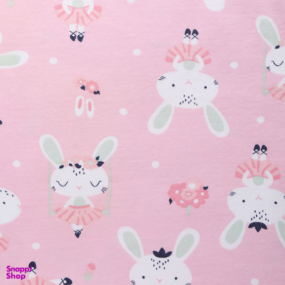 ست بلوز و شلوار طرح خرگوش کد 24203 رنگ صورتی