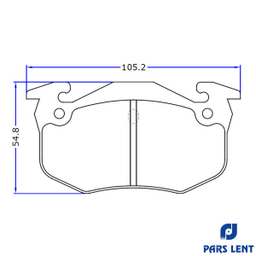 لنت ترمز عقب لنت پارس مدل 20973 مناسب برای پژو 206 تیپ 6 اتوماتیک