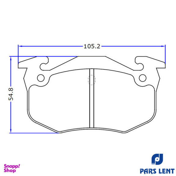 لنت ترمز عقب لنت پارس مدل 20973 مناسب برای پژو 206 تیپ 6 اتوماتیک