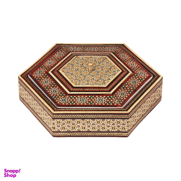 شکلات خوری خاتم کاری مدل شش گوش شیرازی کد 01