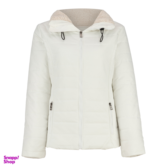 کاپشن زنانه السانا مدل ساوین کد 162335 رنگ سفید