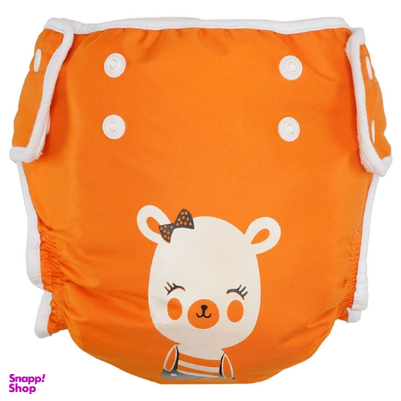 شورت آموزشی کودک وی کر مدل دکمه دار طرح Bear Girl کد A808 فری سایز