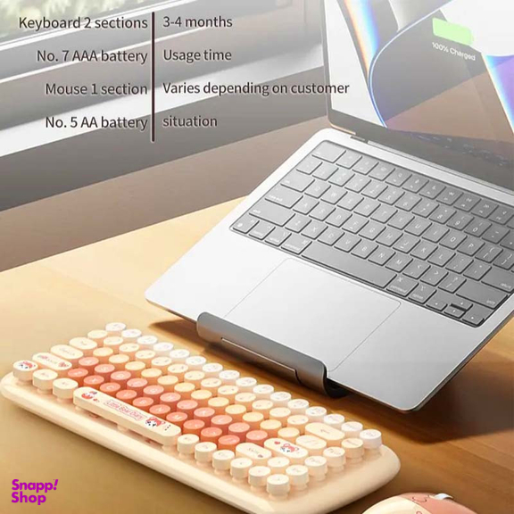 کیبورد و ماوس بی سیم مافی مدل candy fashion multicolor