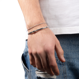 بنگل نقره مردانه مدل سهند کد 089