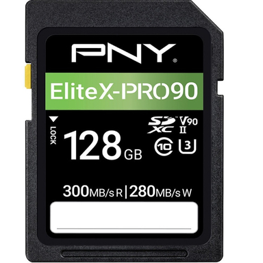 کارت حافظه SDXC پی ان وای مدل 100MB/S 4K ULTRA HD ظرفیت 128 گیگابایت