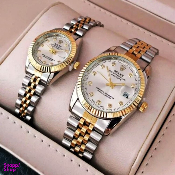 ست ساعت مچی عقربه ای زنانه و مردانه مدل دیت جاست کد SGW