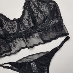 ست شورت و سوتین زنانه برتا مدل تری کد 4088AB رنگ مشکی