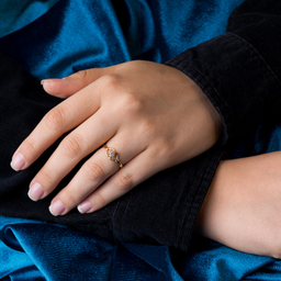 انگشتر طلا 18 عیار زنانه جواهری سون کد 2729