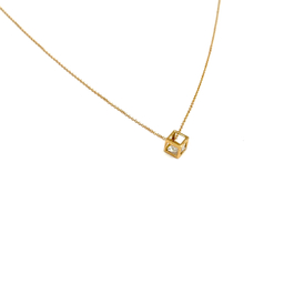 گردنبند طلا 18 عیار زنانه مدل مکعب نگین کد 160003