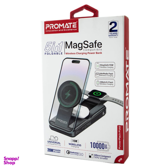 پاوربانک پرومیت مدل POWERPACK-FOLD به ظرفیت 10000 میلی آمپرساعت