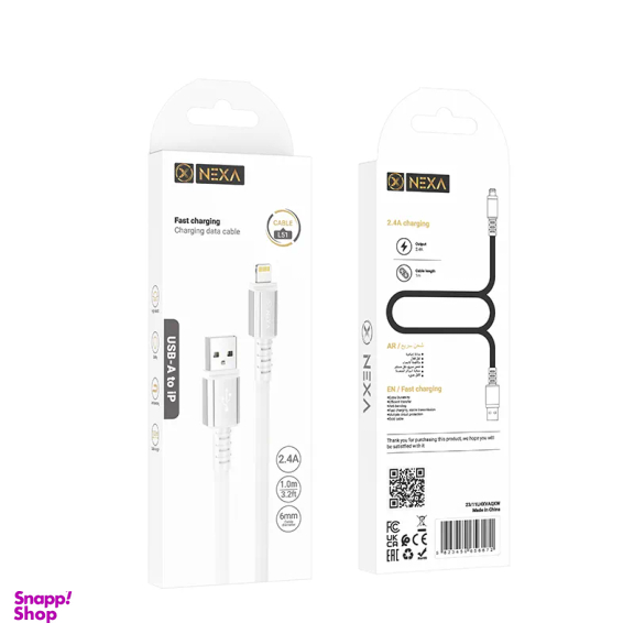 کابل دیتا USB به Lightning نکسا مدل L51 طول 1 متر