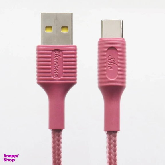 کابل تبدیل USB به Type-C شی کاریزما مدل صبا طول 1.2 متر