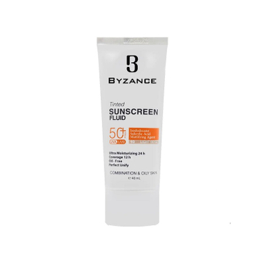 کرم ضد آفتاب SPF50+ بیزانس مناسب پوست چرب شماره 10 رنگ بژ روشن حجم 40 میلی لیتر