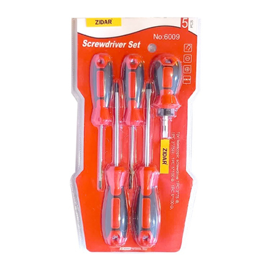 مجموعه پیچ گوشتی زیدار کد 2030015 بسته 5 عددی